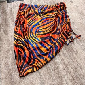Vibrant Zebra Print Skirt